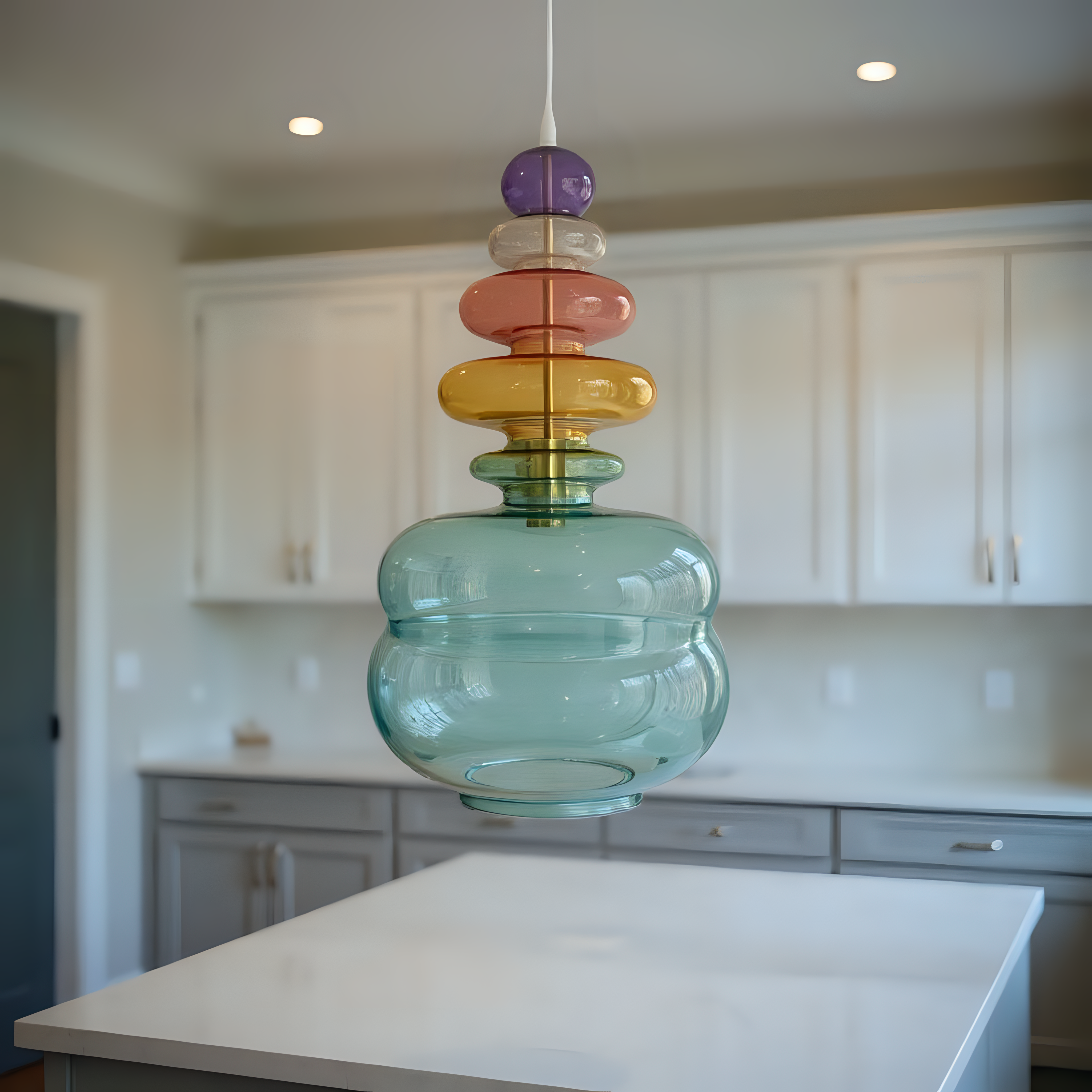 Hand Blown Glass Pendant Light